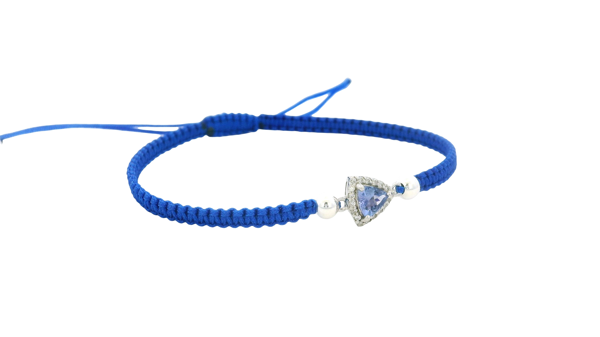 Braided Tanzania Bracelet – Blue / Trillion Gem