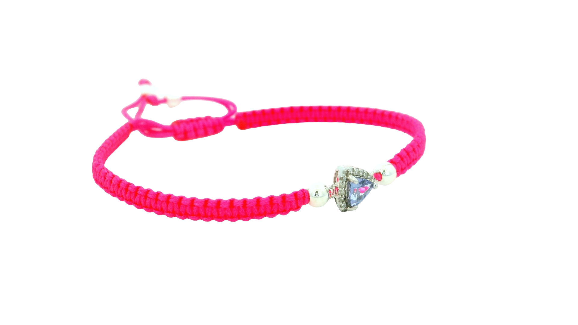 Braided Tanzania Bracelet – Pink / Trillion Gem